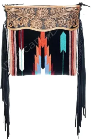 American Darling Large Cross Body Bag Leather Fringe Purse Western Handbags (ADBGZ251)