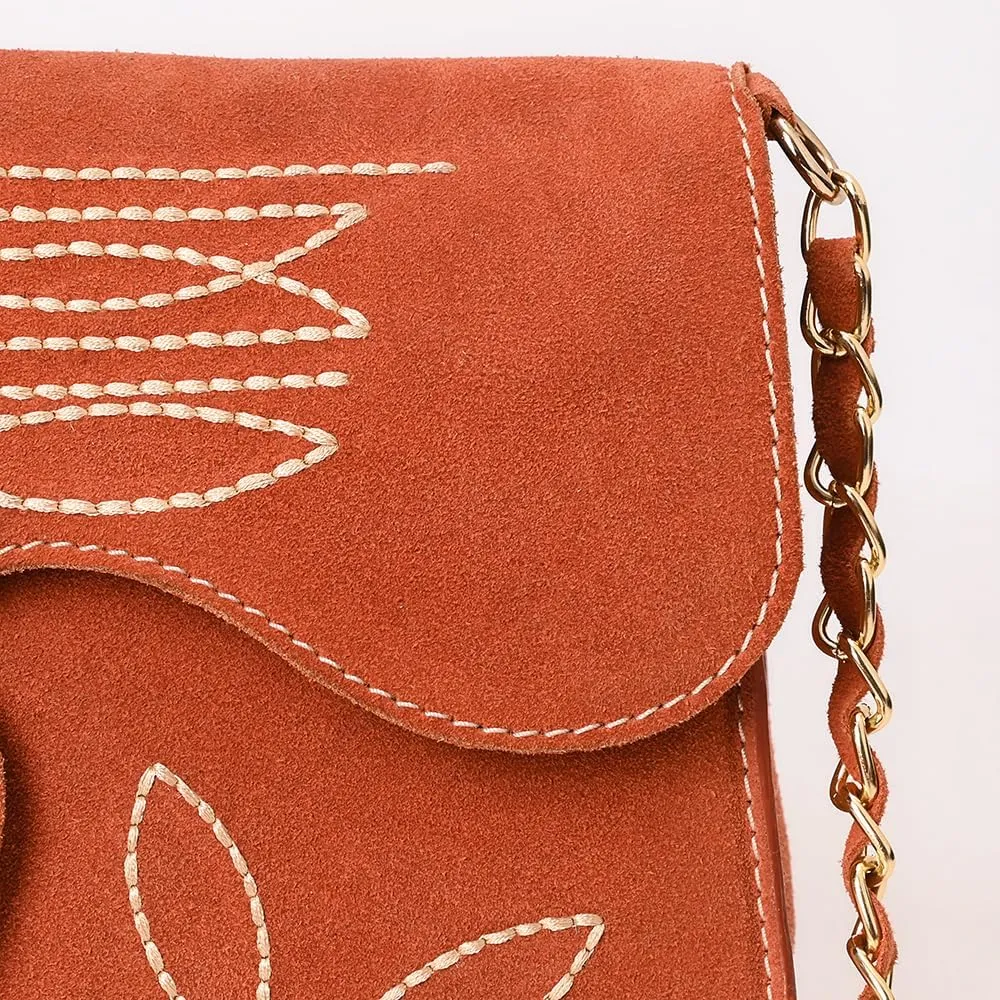 American Darling Suede Bag Genuine Leather Clutch Bag