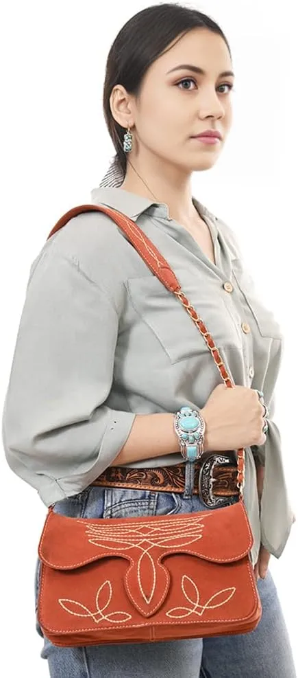 American Darling Suede Bag Genuine Leather Clutch Bag