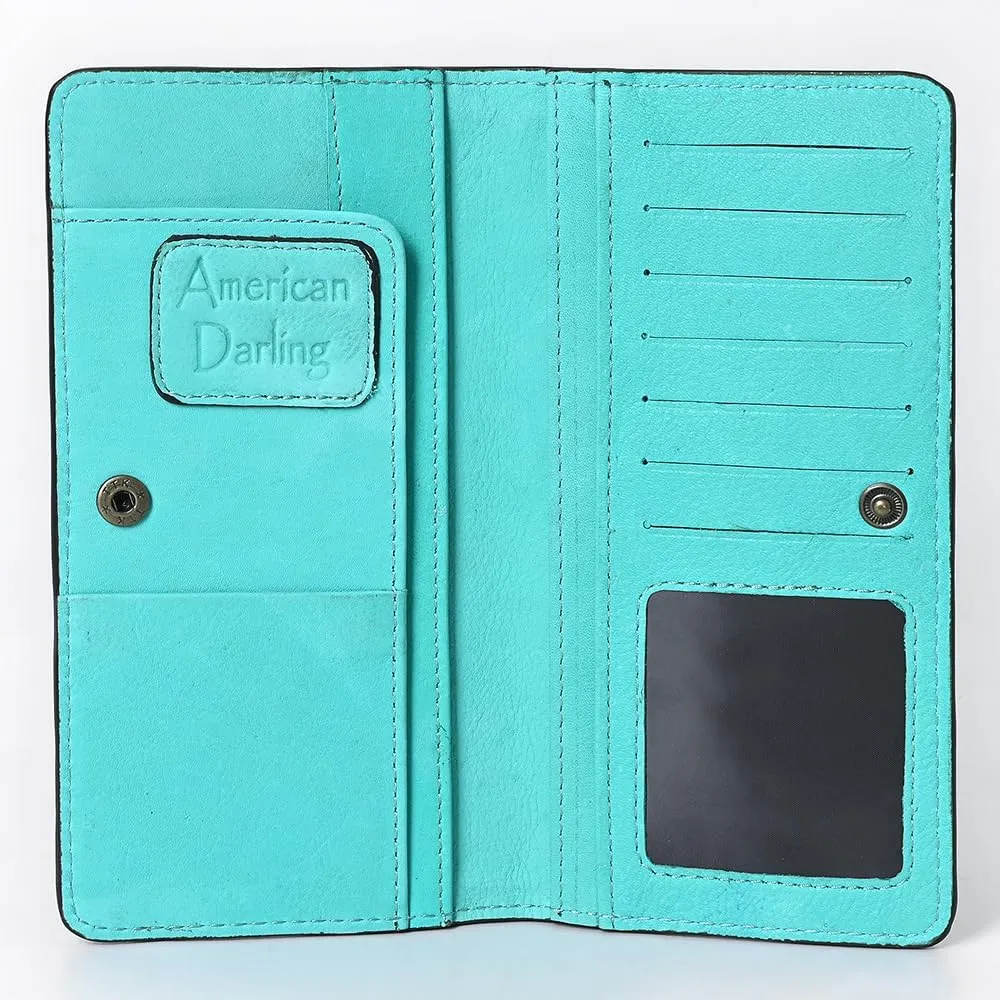 American Darling Western Genuine Leather Handbag Purse Wallet Bag For Women Girl