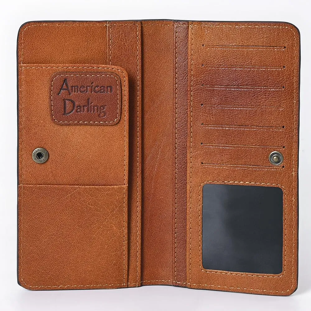 American Darling Western Genuine Leather Handbag Purse Wallet Bag For Women Girl
