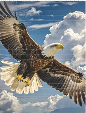 an Eagle Building Block Puzzle Personalized Building Bricks for Adults Square Shaped Block Puzzle Building Valentine's Day Gifts for Home Decor Brick Puzzle