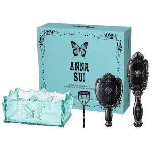 ANNA SUI Beauty Tool Kit – Includes Beauty Tray, Eyelash Curler N, Hand Mirror, and Hair Brush – Magical Decorative Tools for Lush Lashes, Glowing Skin, and Luxurious Hair Care