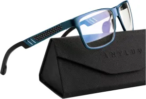 ANYLUV Reading Glasses Men Women Blue Light Blocking, Premium Mens Reading Glasses Al-mg Frame with Spring Hinge Anti Glare