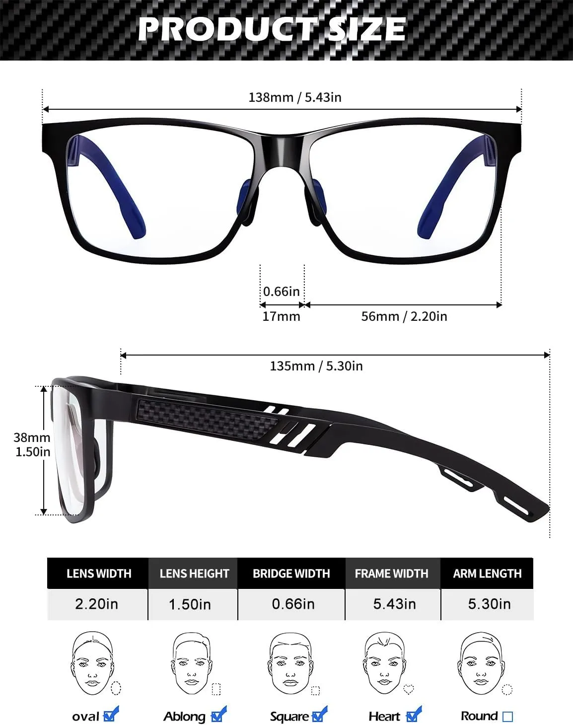 ANYLUV Reading Glasses Men Women Blue Light Blocking, Premium Mens Reading Glasses Al-mg Frame with Spring Hinge Anti Glare
