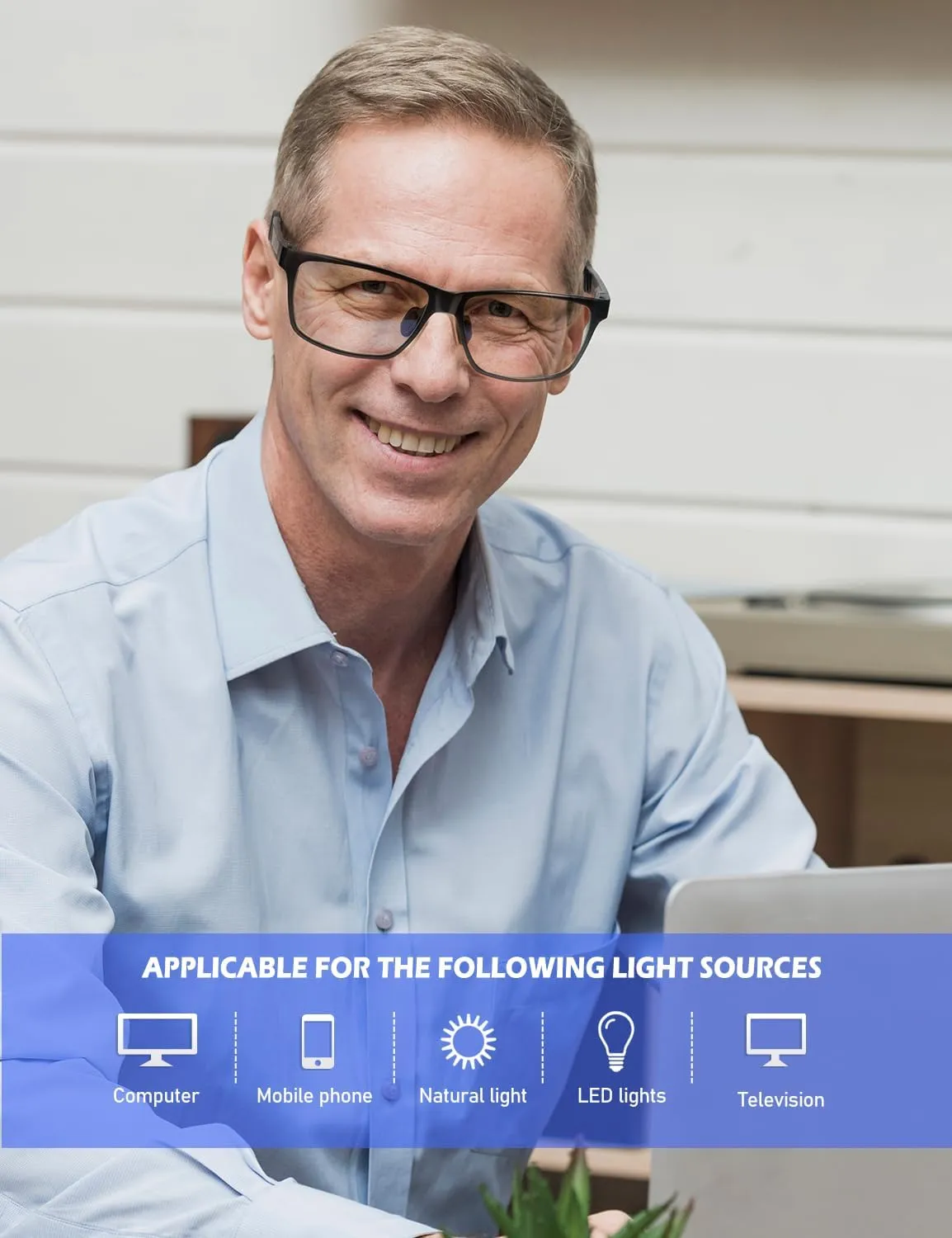 ANYLUV Reading Glasses Men Women Blue Light Blocking, Premium Mens Reading Glasses Al-mg Frame with Spring Hinge Anti Glare