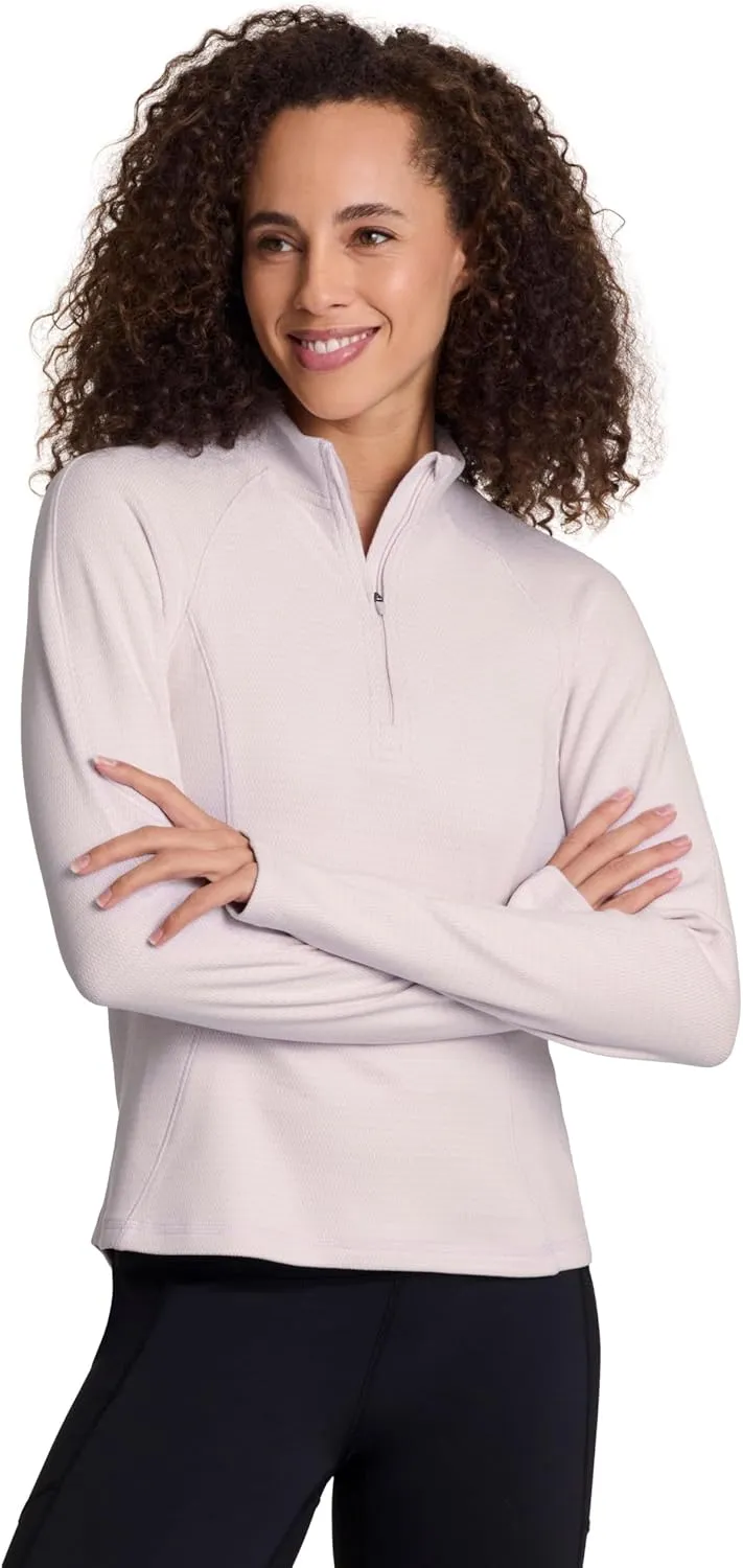 Avalanche Women's 1/4 Zip Pullover, Lightweight Hiking Partial Zip Mock Neck Top