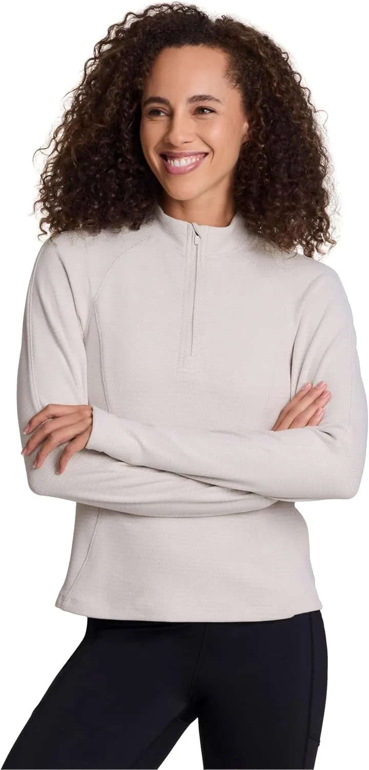 Avalanche Women's 1/4 Zip Pullover, Lightweight Hiking Partial Zip Mock Neck Top