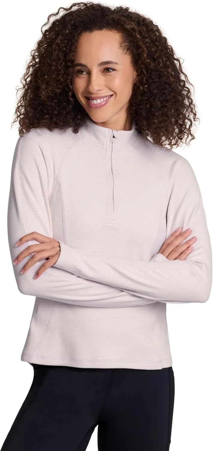 Avalanche Women's 1/4 Zip Pullover, Lightweight Hiking Partial Zip Mock Neck Top