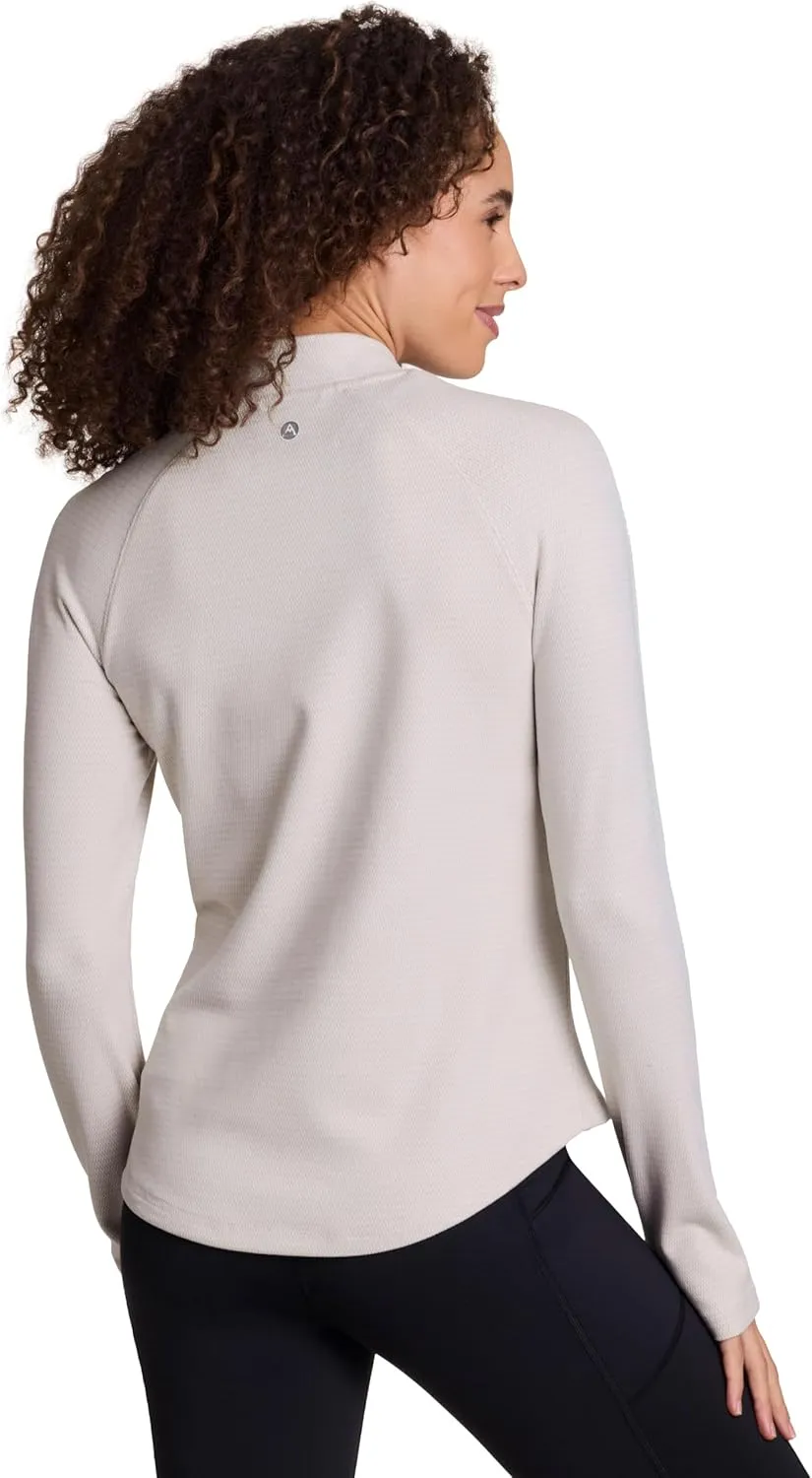 Avalanche Women's 1/4 Zip Pullover, Lightweight Hiking Partial Zip Mock Neck Top