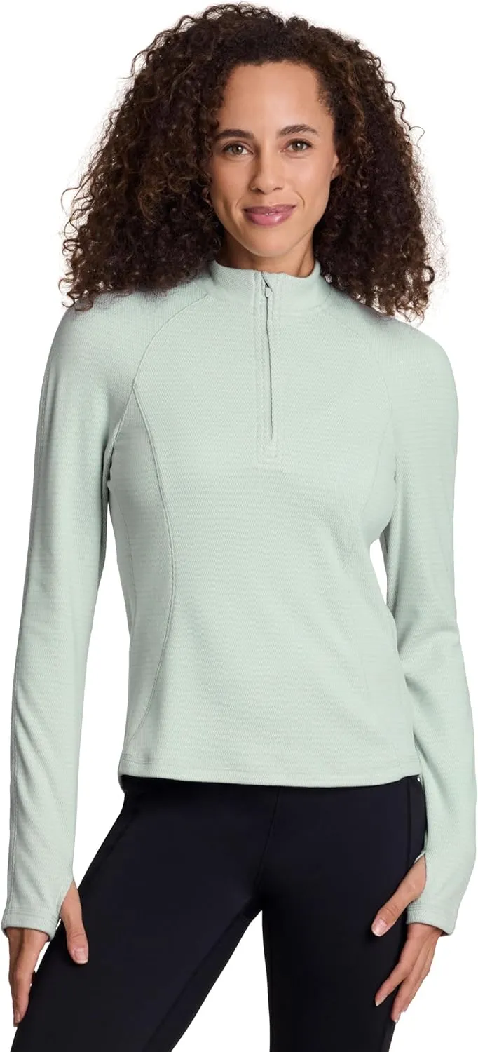 Avalanche Women's 1/4 Zip Pullover, Lightweight Hiking Partial Zip Mock Neck Top
