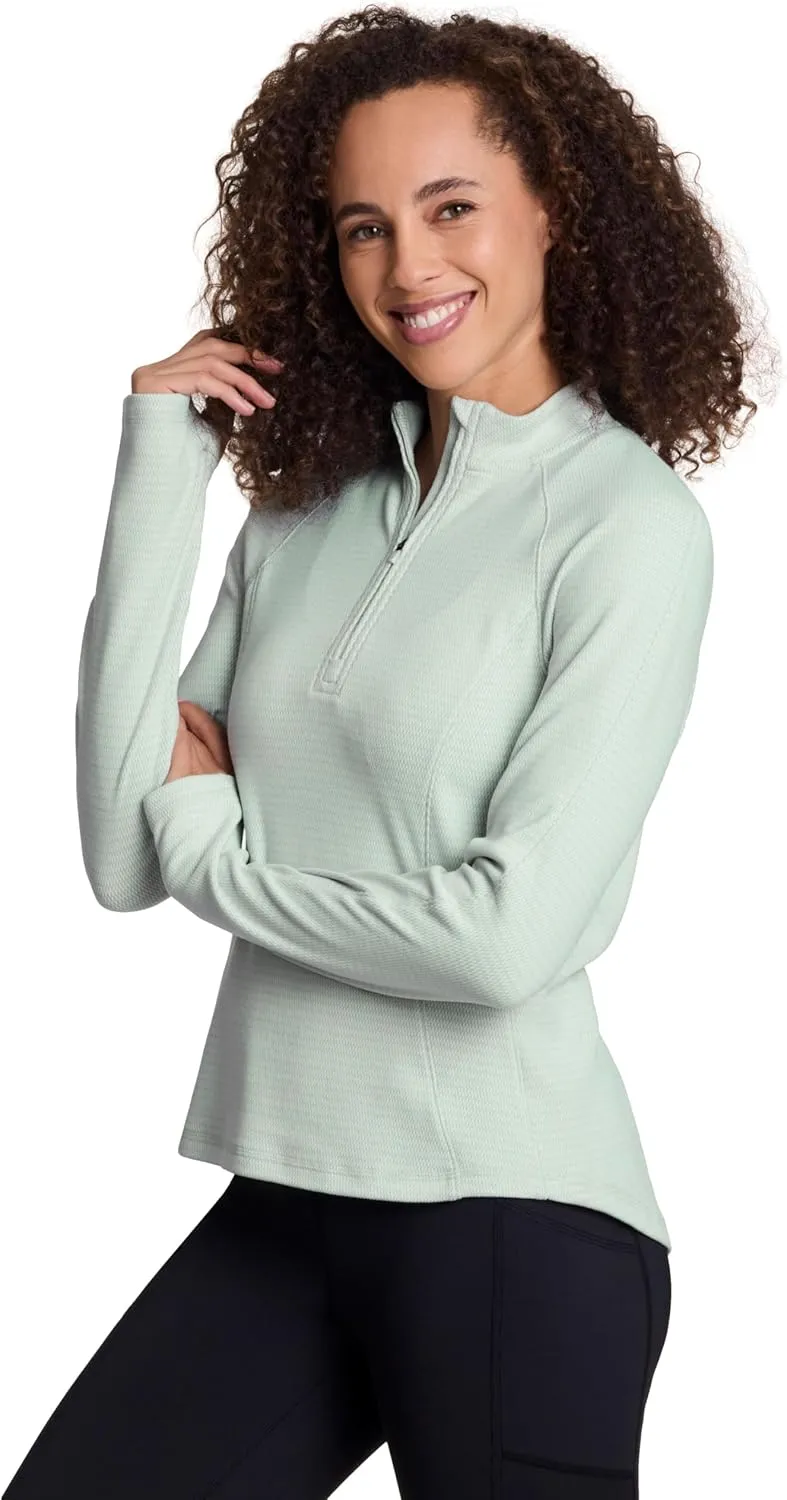 Avalanche Women's 1/4 Zip Pullover, Lightweight Hiking Partial Zip Mock Neck Top