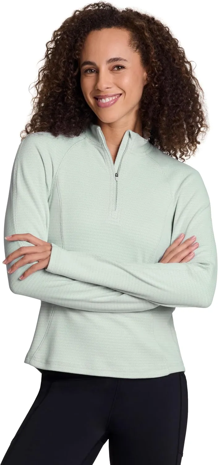 Avalanche Women's 1/4 Zip Pullover, Lightweight Hiking Partial Zip Mock Neck Top