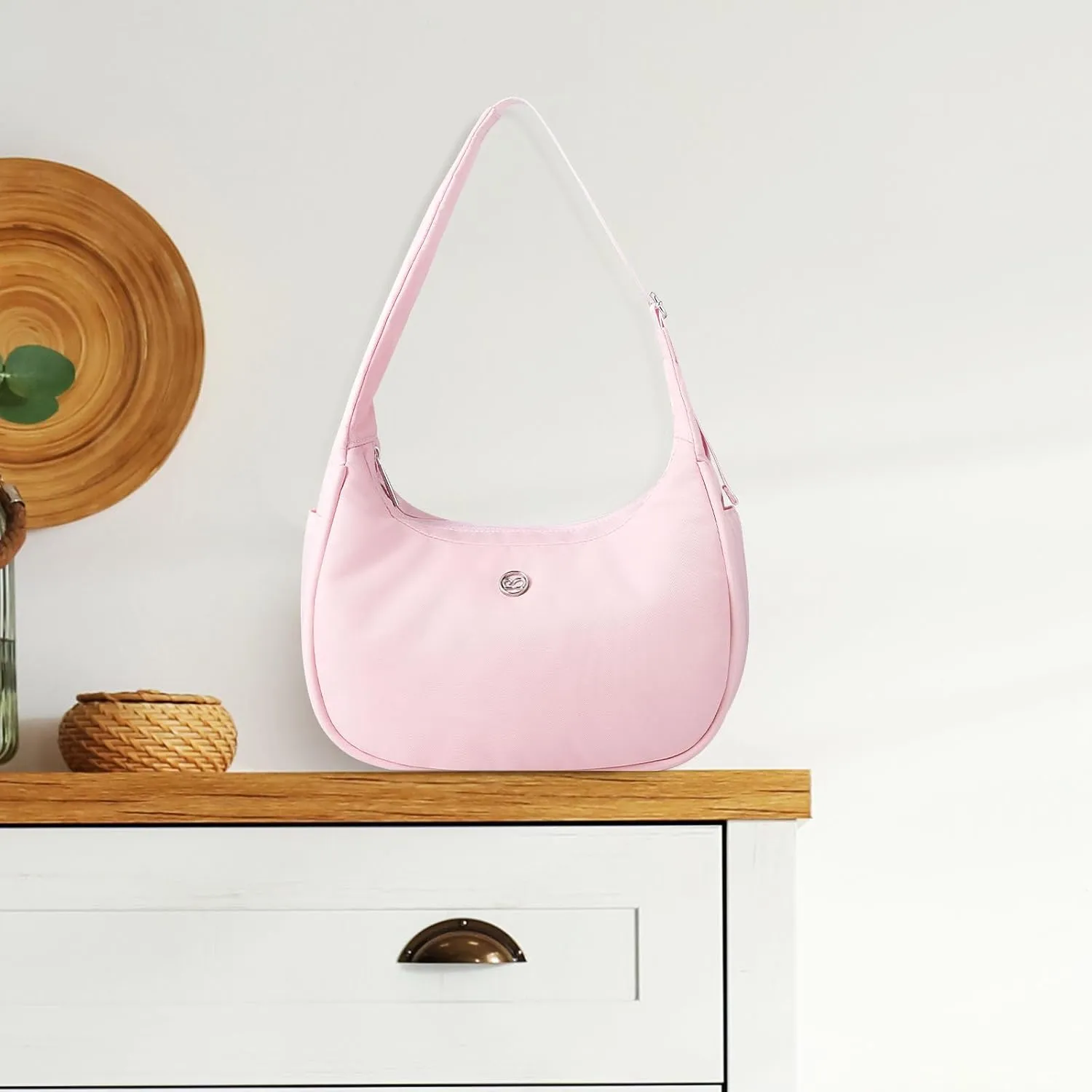 Babysun Mini Shoulder Bag Women Nylon Crescent Bag Underarm Shoulder Purse Women's Shoulder Handbags Small Tote Bag