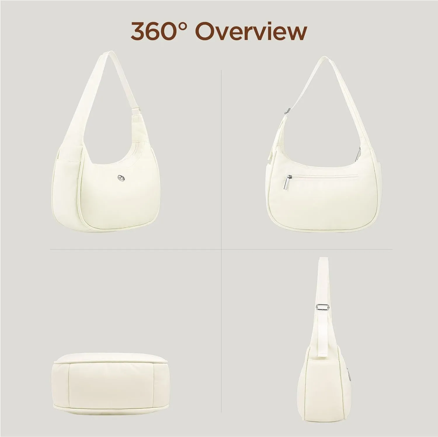 Babysun Mini Shoulder Bag Women Nylon Crescent Bag Underarm Shoulder Purse Women's Shoulder Handbags Small Tote Bag