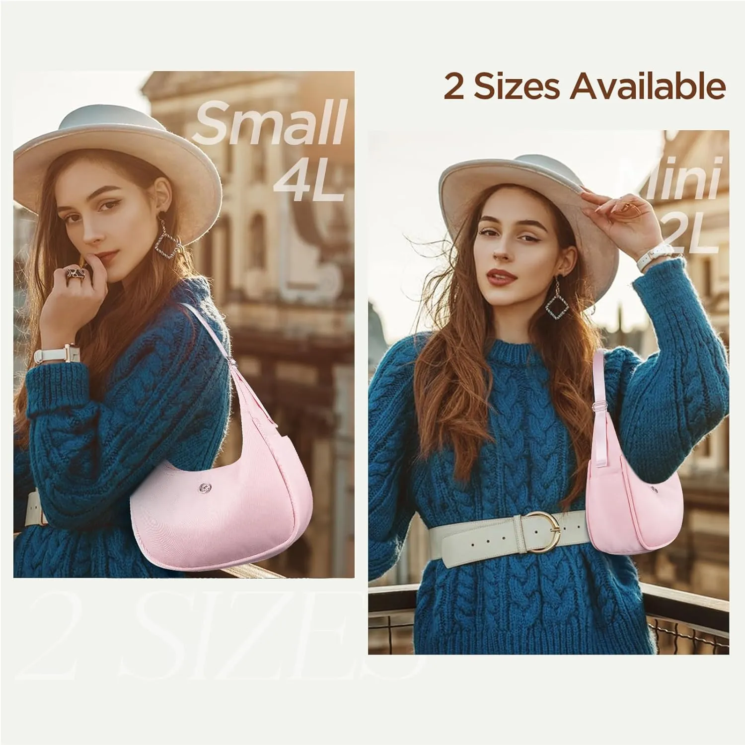 Babysun Mini Shoulder Bag Women Nylon Crescent Bag Underarm Shoulder Purse Women's Shoulder Handbags Small Tote Bag