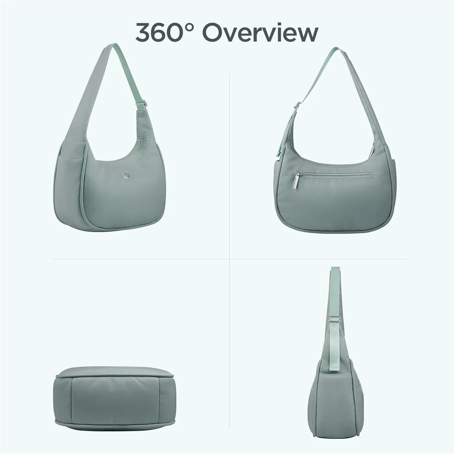 Babysun Mini Shoulder Bag Women Nylon Crescent Bag Underarm Shoulder Purse Women's Shoulder Handbags Small Tote Bag