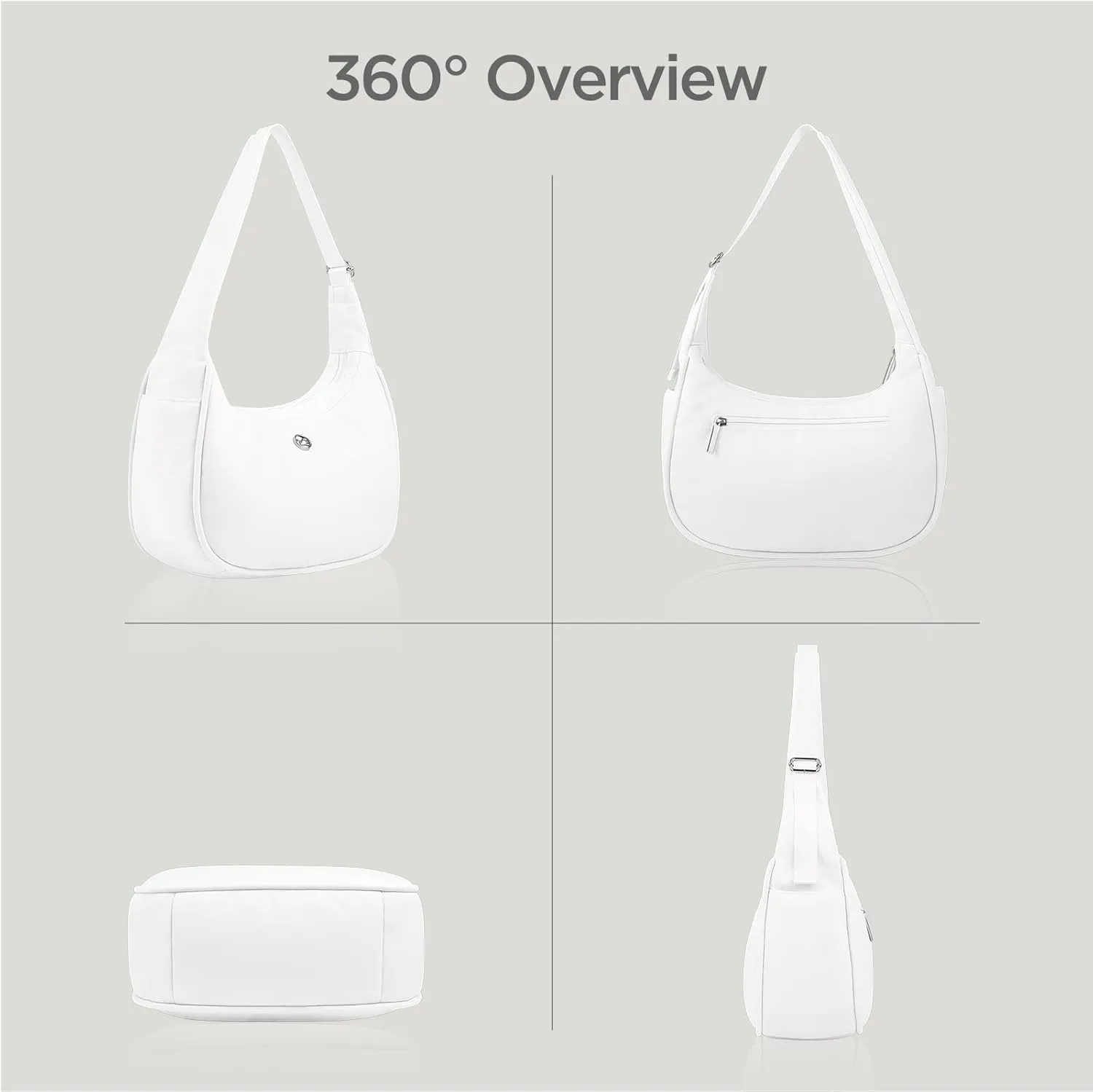 Babysun Mini Shoulder Bag Women Nylon Crescent Bag Underarm Shoulder Purse Women's Shoulder Handbags Small Tote Bag