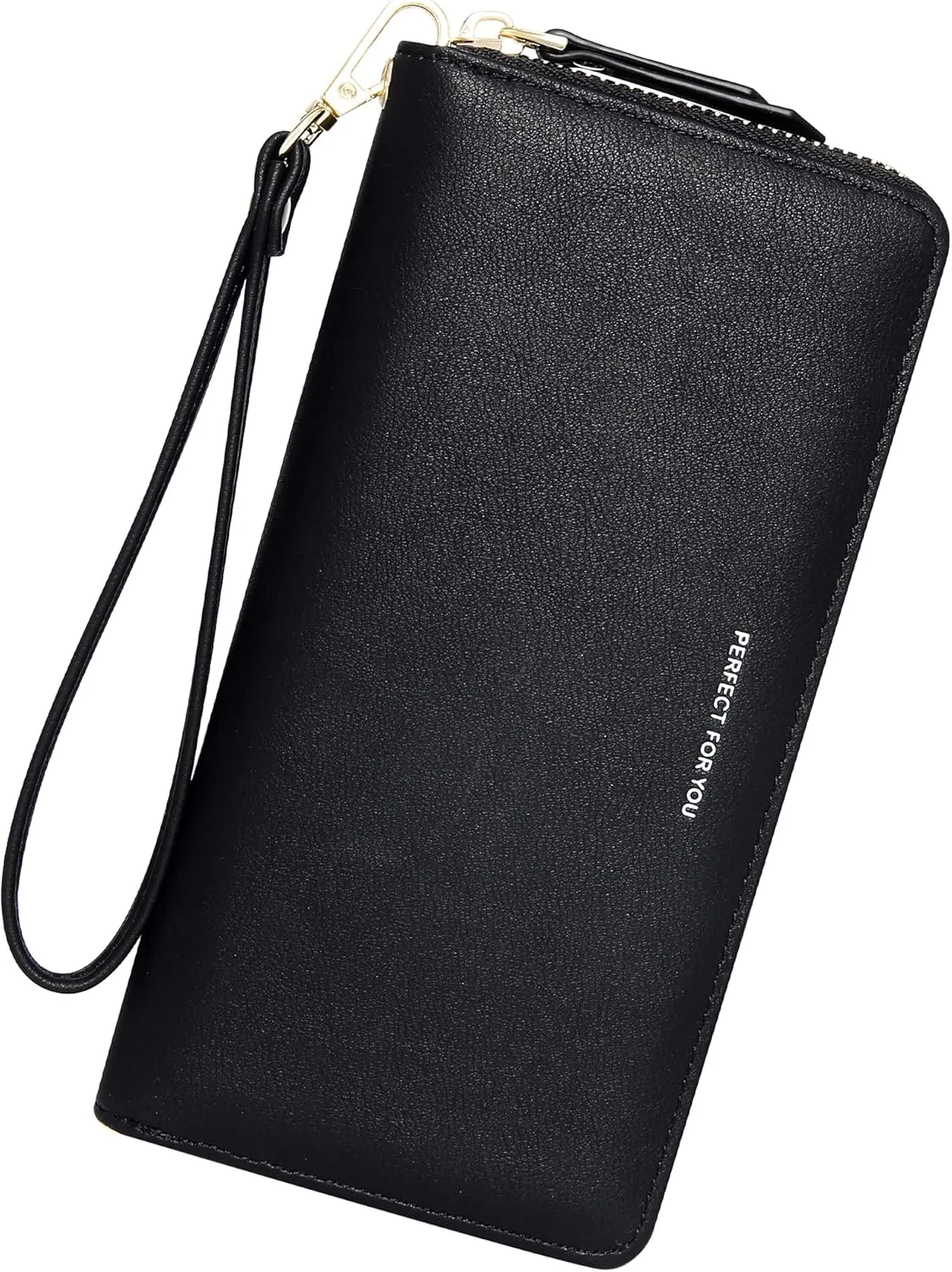 Badiya Womens Wallet Credit Card Holder RFlD Blocking Leather Zip Around Wallets Large Capacity Wristlet