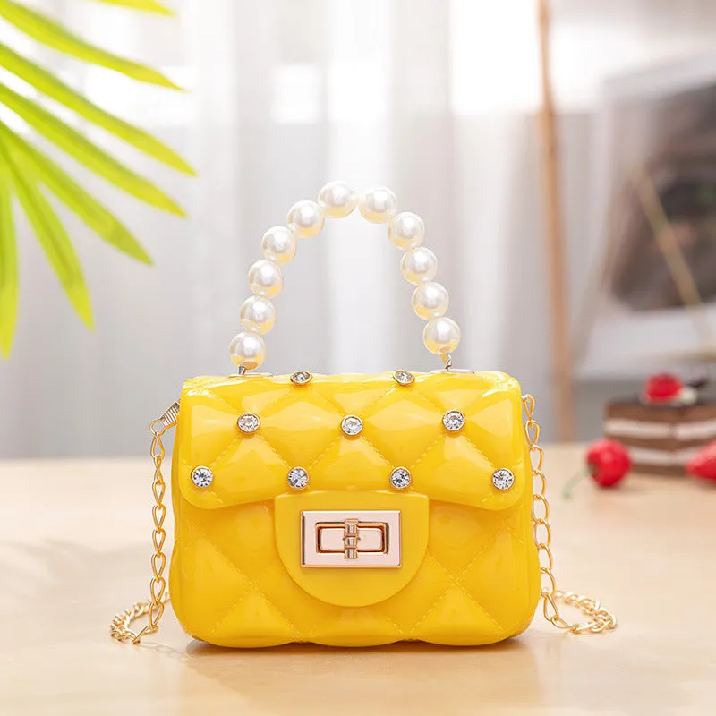 Bag handbags new 2021 summer tide pearl portable children's fruit frozen mini chain Coollas