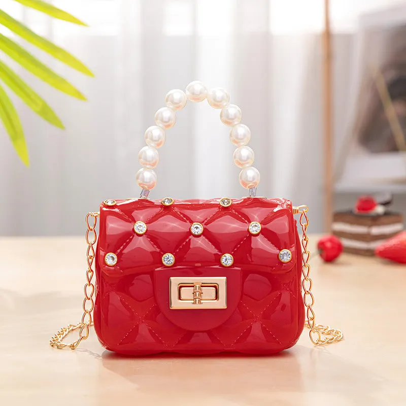 Bag handbags new 2021 summer tide pearl portable children's fruit frozen mini chain Coollas