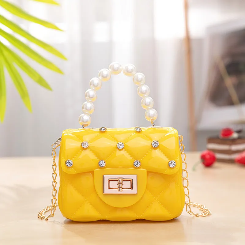 Bag handbags new 2021 summer tide pearl portable children's fruit frozen mini chain Coollas