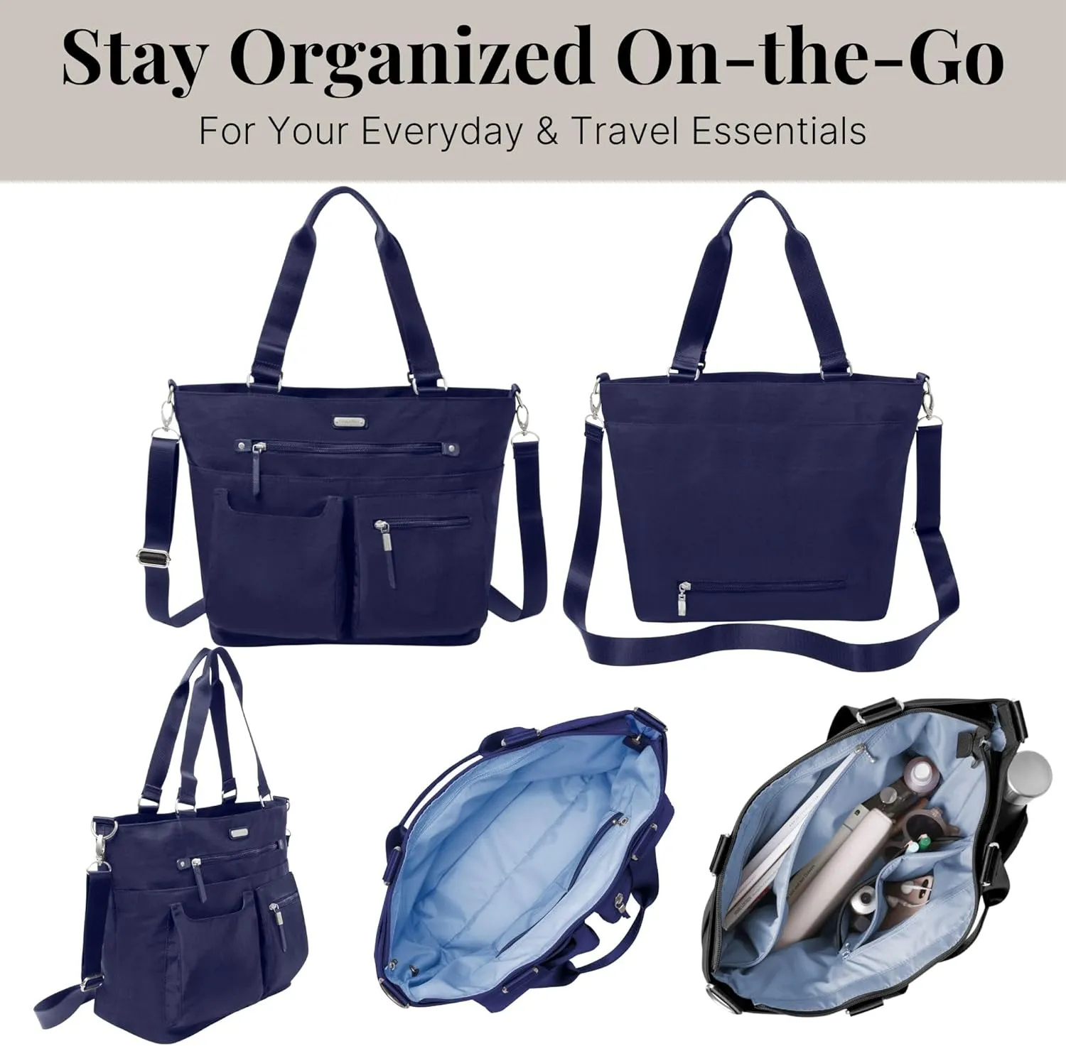 Baggallini Any Day Tote with RFID Phone Wristlet