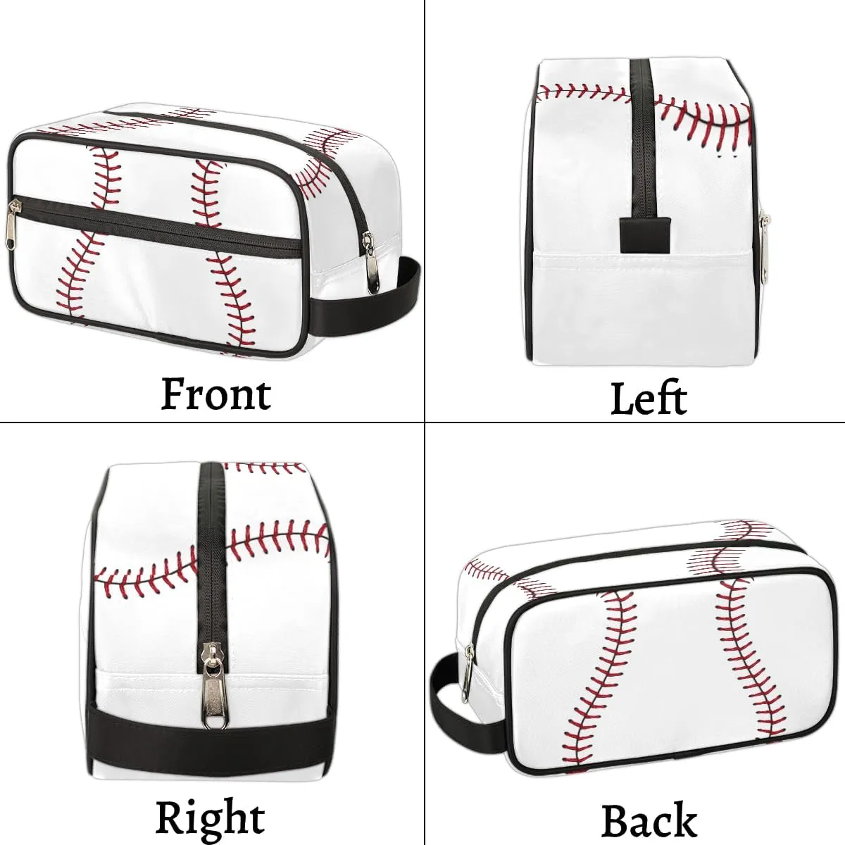 Baseball Travel Toiletry Bag for Boys Men, Waterproof Hanging Dopp Kit for Women, Shaving Bag with Large Capacity for Travel,Sports Shower