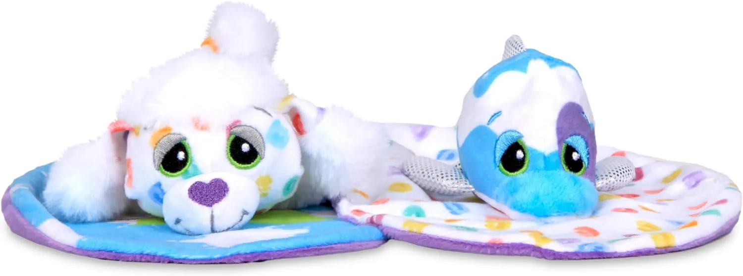 Basic Fun Cutetitos Taste Budditos Cereal & Milk - 2 Collectible Plush Mini Animals - Ages 3  - Series 2, 5 inches