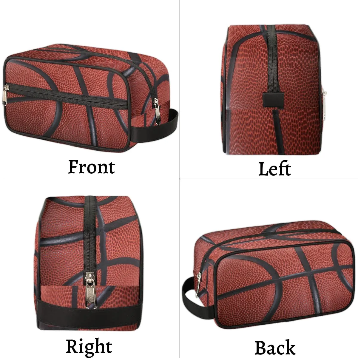 Basketball Travel Toiletry Bag for Boys Men, Waterproof Hanging Dopp Kit for Teens Kids, Shaving Bag with Large Capacity for Travel, Sports, Shower