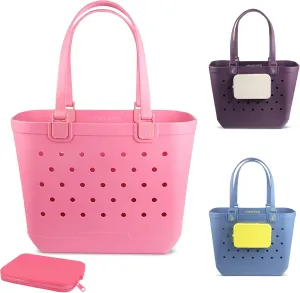 Beach Tote Bag XL size – Waterproof Tip Proof Rubber Tote for Travel, Pool, Groceries Sports & more