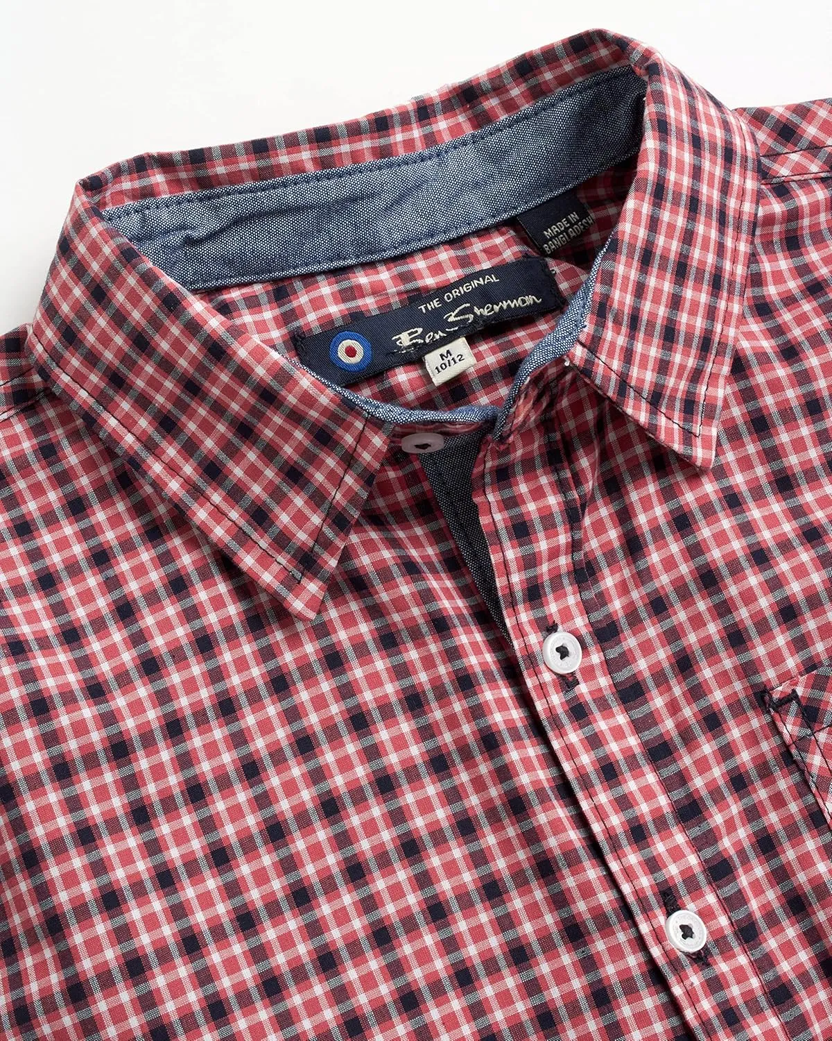 Ben Sherman Boys' Shirt - Short Sleeve Woven Button Down Shirt - Kids' Casual Collared Shirt for Boys (8-18)