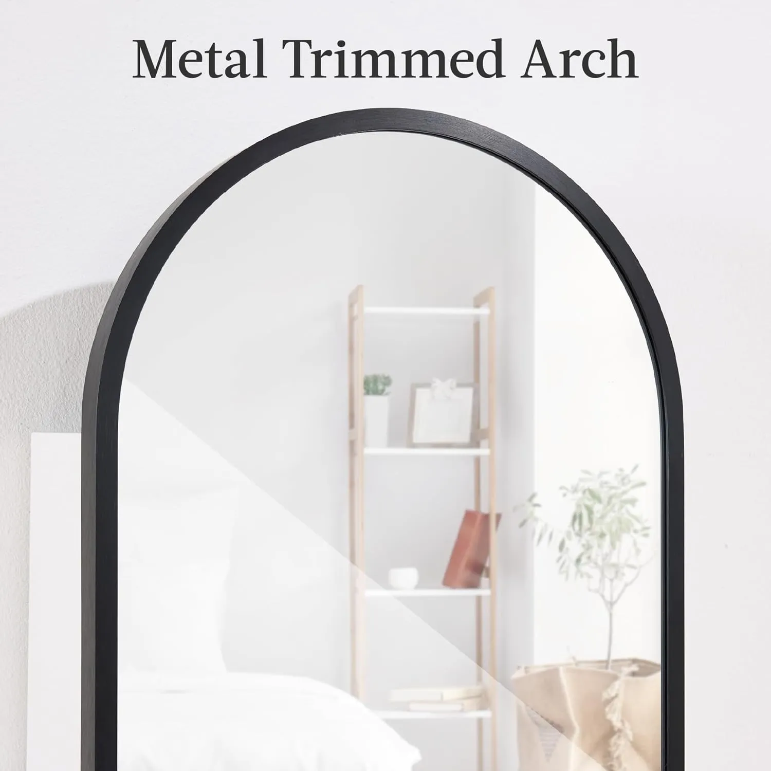 Best Choice Products Arch Mirror Jewelry Cabinet, Jewelry Storage Organizer, Armoire, Lockable Wall or Door Mountable, Full-Length Mirror - Black