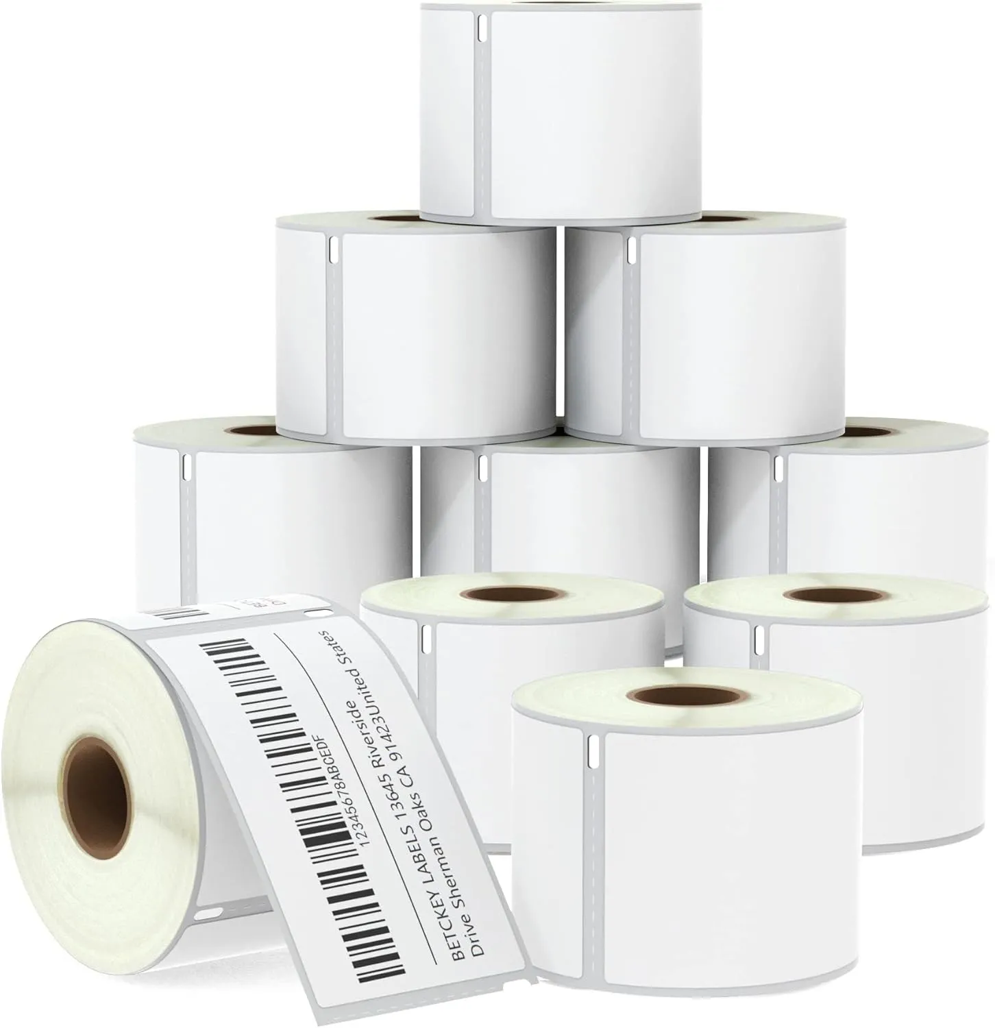 BETCKEY - Compatible DYMO 30256 (2-5/16" x 4") Shipping Labels, Perforated, Compatible with DYMO Labelwriter 450, 4XL, NOT FIT 550 & 5XL [10 Rolls/3000 Labels]