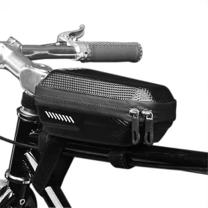 Bicycle Front Frame Hard Shell Bag, Bike Top Tube EVA Hard Shell Front Frame Storage Bag, Cycling front frame shockproof and anti-drop waterproof bag