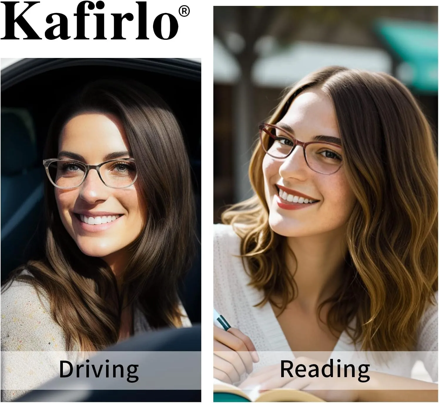 Bifocal Reading Glasses Women Cat Eye Blue Light Blocking Computer Reader Clear Top No Line Transition Ladies Eyewear