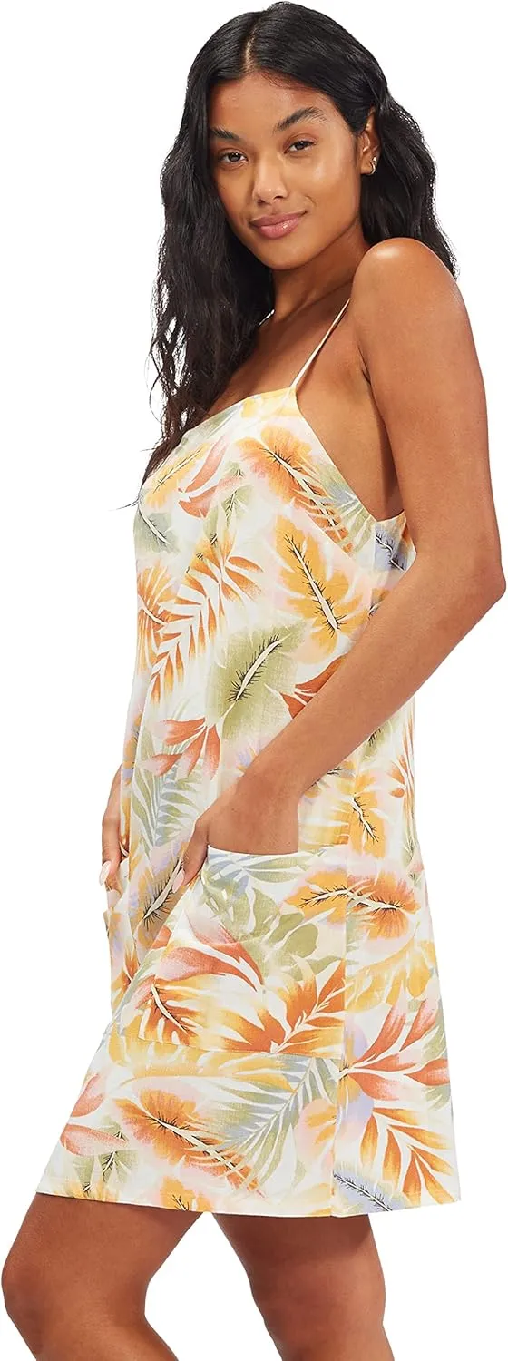 Billabong Women's Straight Round Woven Mini Sundress Dress