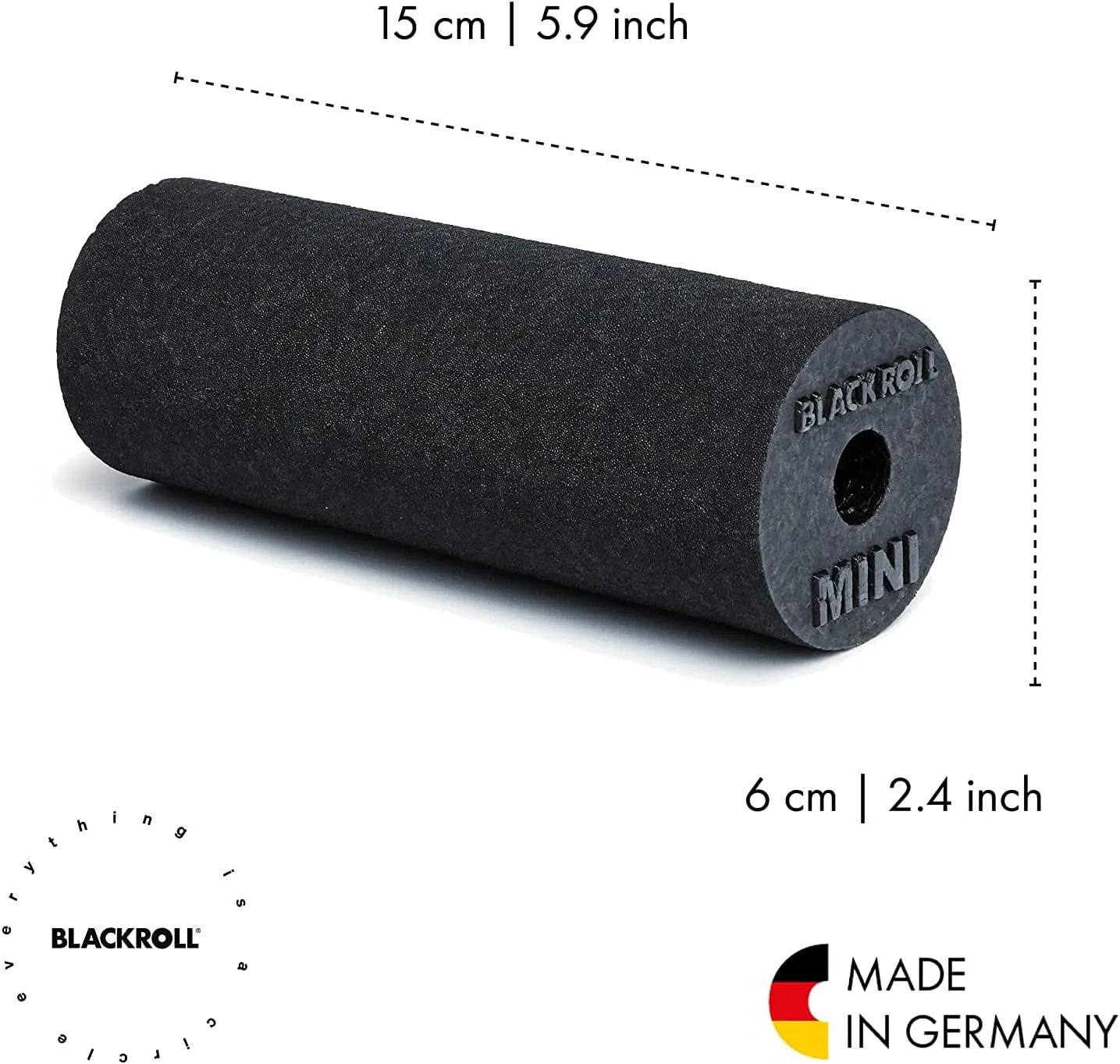 Black Roll German Foam Roller Mini 18g 15cm x 5.3cm Pink