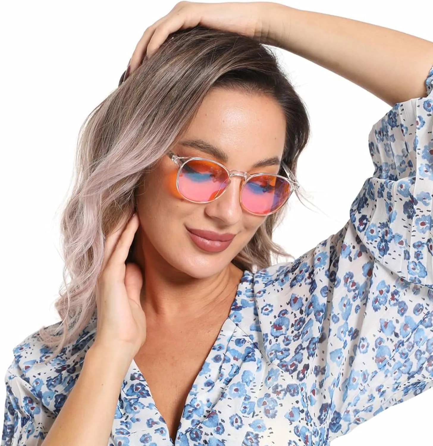 Blue Light Blocking Glasses,Blue Light Glasses Women Men,Anti Blu-Ray Clear Gaming Glasses Lense