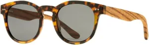Blue Planet Ledger Walnut Wood Square Sunglasses for Women or Men - Trendy Frame, Polarized Glasses
