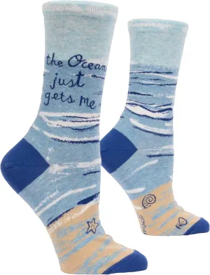 Blue Q Women's Novelty Crew Socks - (Womens Size 5-10)