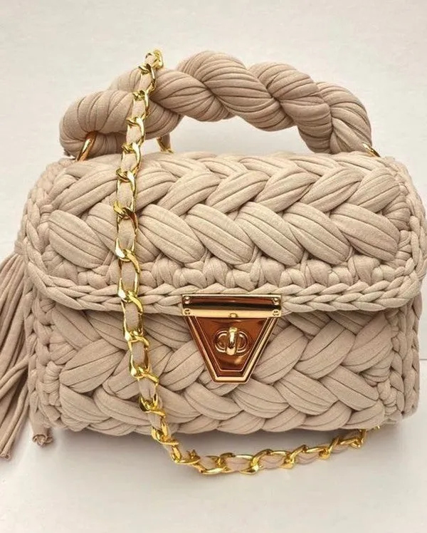 Boho Chic Colorful Crochet Mini Handbag