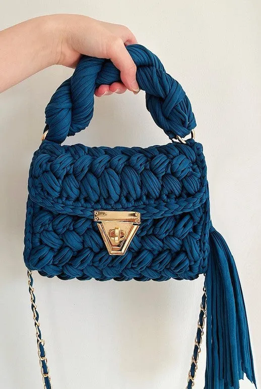 Boho Chic Colorful Crochet Mini Handbag