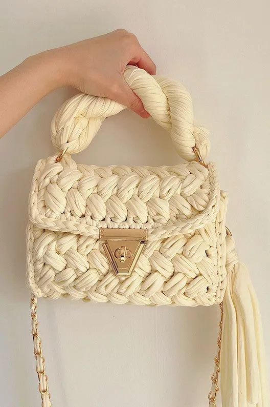 Boho Chic Colorful Crochet Mini Handbag