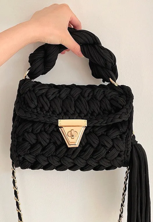 Boho Chic Colorful Crochet Mini Handbag