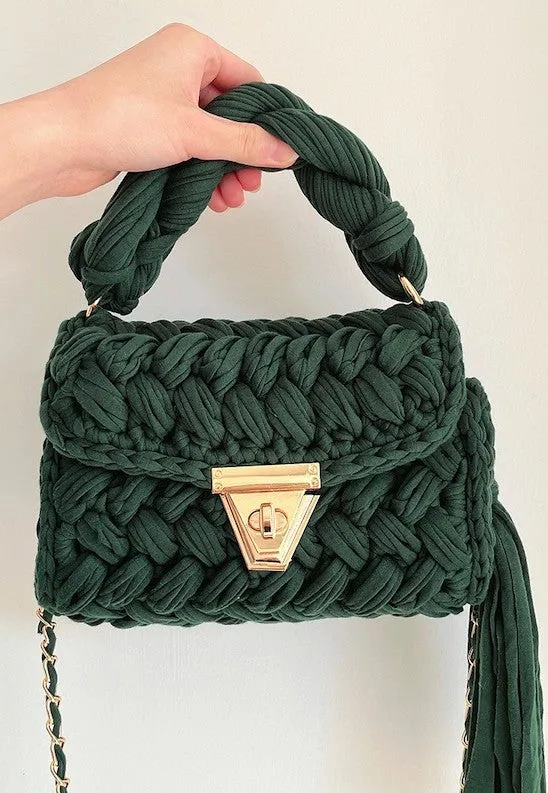 Boho Chic Colorful Crochet Mini Handbag