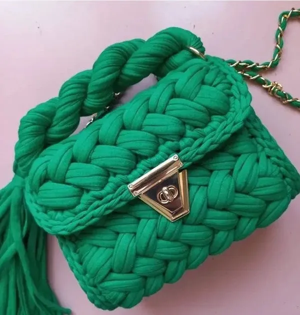 Boho Chic Colorful Crochet Mini Handbag