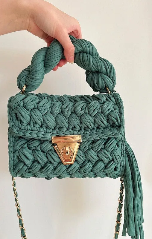 Boho Chic Colorful Crochet Mini Handbag