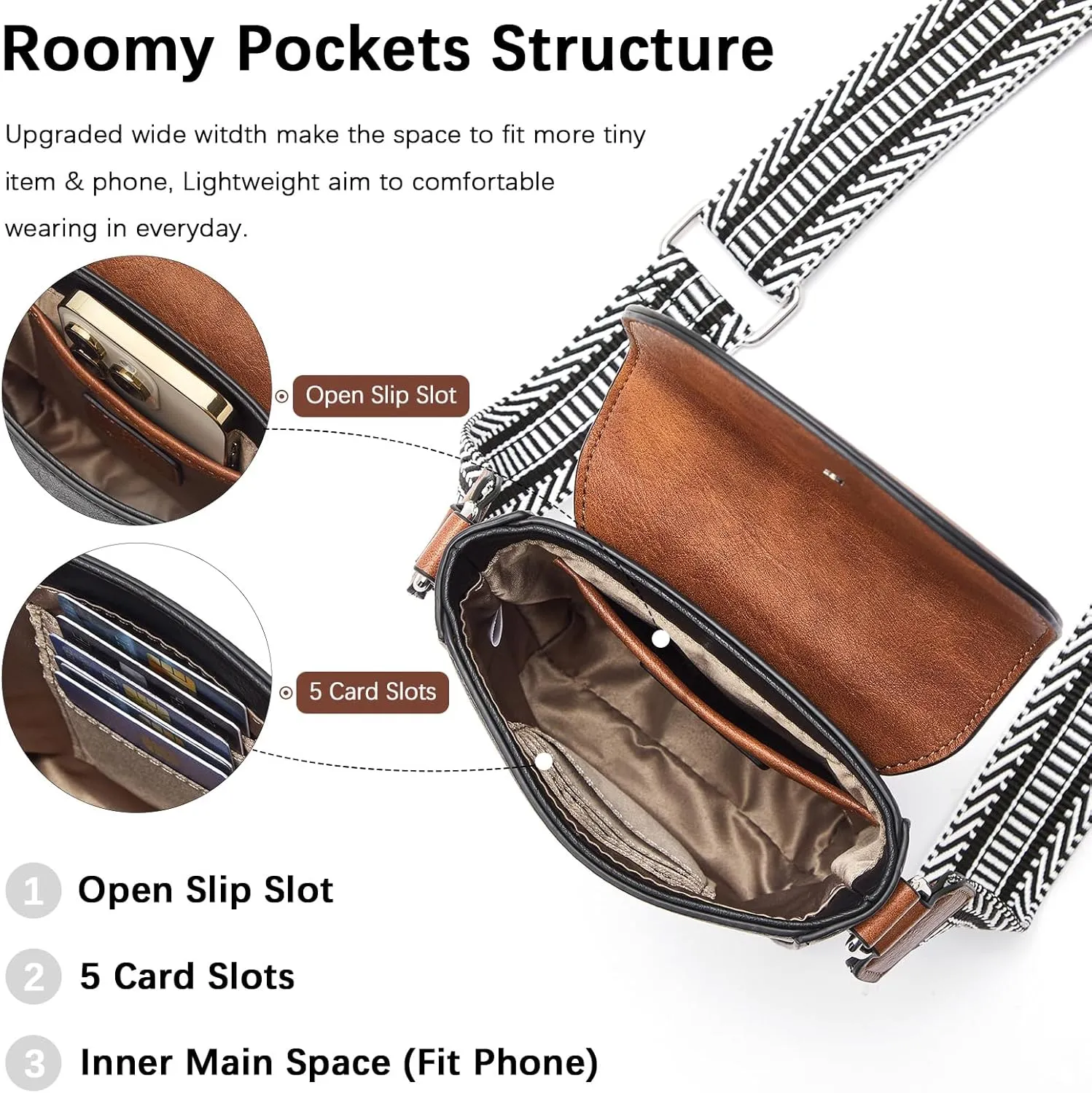 BOSTANTEN Small Crossbody Bags for Women Cell Phone Purse Leather Wallet Handbags with Card Slots