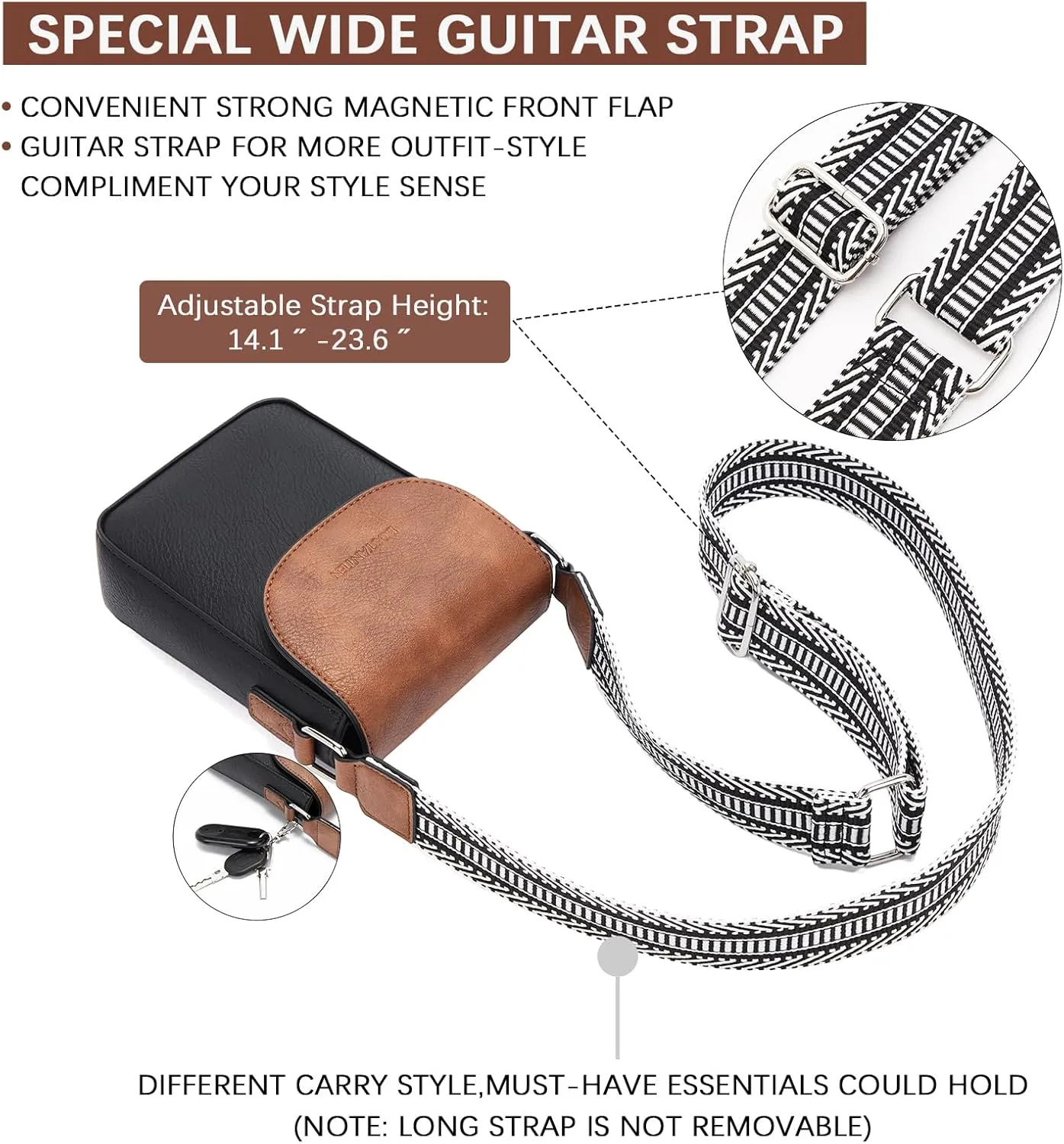 BOSTANTEN Small Crossbody Bags for Women Cell Phone Purse Leather Wallet Handbags with Card Slots